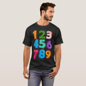 Funny Numbers Match Back to School Educational Din T-Shirt (Vorne ganz)
