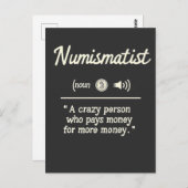 Funny Numismatist Definition Crypto Investing Postkarte (Vorne/Hinten)