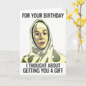 FUNNY NUN BIRTHDAY GREETING CARD KARTE (Gelbe Blume)