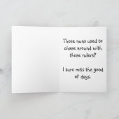 Funny Nun Cards:Nuns Carried Rulers" Karte (Innenseite)