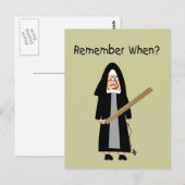 Funny Nun Cards:Nuns Carried Rulers" Postkarte (Vorne/Hinten)