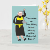 Funny Nun Cards "Yellow Polka Dot Bikini" Karte (Gelbe Blume)