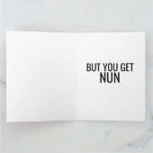 FUNNY NUN CATHOLIC BIRTHDAY GREETING CARD KARTE (Innenseite)