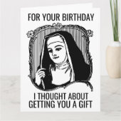 FUNNY NUN CATHOLIC BIRTHDAY GREETING CARD KARTE (Vorderseite)