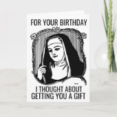FUNNY NUN CATHOLIC BIRTHDAY GREETING CARD KARTE (Vorderseite)