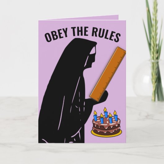 FUNNY NUN CATHOLIC BIRTHDAY OBEY GREETING CARDS KARTE (Vorderseite)
