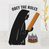 FUNNY NUN CATHOLIC BIRTHDAY OBEY GREETING CARDS KARTE (Gelbe Blume)