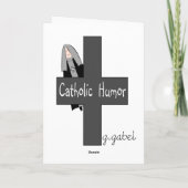 Funny Nun Grußkarten Karte (Rückseite)