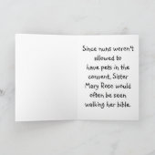 Funny Nun Grußkarten Karte (Innenseite)