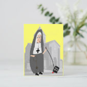 Funny Nun Grußkarten Postkarte (Stehend Vorderseite)