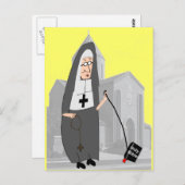 Funny Nun Grußkarten Postkarte (Vorne/Hinten)