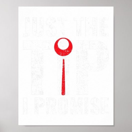 Funny nur der Tipp I Versprechen Pool Player Billi Poster (Vorne)