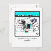Funny nur für Laughs Polar Bear Postcard Postkarte (Vorne/Hinten)