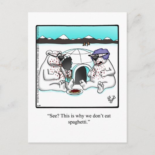 Funny nur für Laughs Polar Bear Postcard Postkarte (Vorderseite)