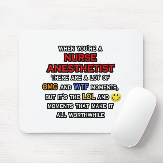 Funny Nurse Anästhesist ... OMG WTF LOL Mousepad (Mit Mouse)