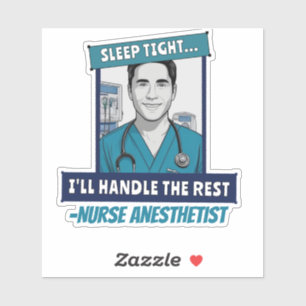 Funny Nurse Anästhesist Schlaf Nacht CRNA Custom Aufkleber