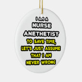 Funny Nurse Anästhesist T - Shirt und Geschenke Keramik Ornament (Rechts)
