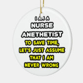Funny Nurse Anästhesist T - Shirt und Geschenke Keramik Ornament (Links)