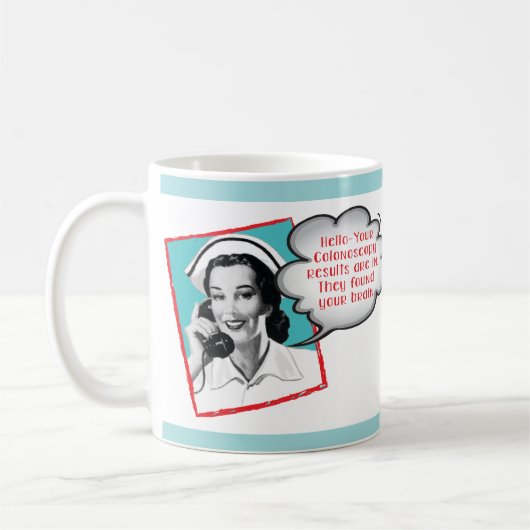 Funny Nurse auf der Tasse (Links)