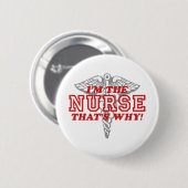 Funny Nurse Button (Vorne & Hinten)