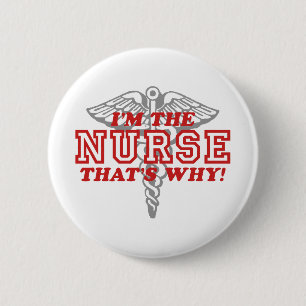 Funny Nurse Button
