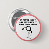 Funny Nurse Button (Vorne & Hinten)