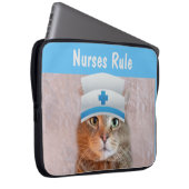 Funny Nurse Cat Laptopschutzhülle (Vorne Rechts)