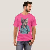 Funny Nurse Cat Medical Docty T-Shirt (Vorne ganz)