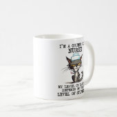 Funny Nurse Cat Sprichwort Kaffeetasse (VorderseiteRechts)
