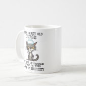 Funny Nurse Cat Sprichwort Kaffeetasse (Vorderseite Links)