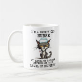 Funny Nurse Cat Sprichwort Kaffeetasse (Links)