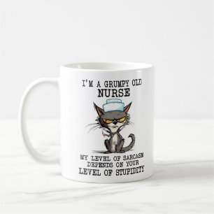 Funny Nurse Cat Sprichwort Kaffeetasse