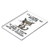 Funny Nurse Cat Sprichwort Notizblock (Linke Seite)