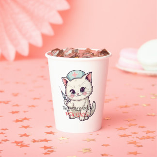 Funny Nurse Cat The Vein Finder Personalized Pappbecher