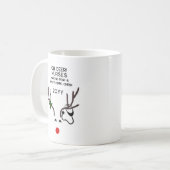 Funny Nurse Christmas Reindeer Kaffeetasse (Vorderseite Links)