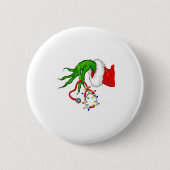 Funny Nurse Christmas Stethoscope Nurses Xmas Ligh Button (Vorderseite)