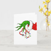 Funny Nurse Christmas Stethoscope Nurses Xmas Ligh Karte (Gelbe Blume)