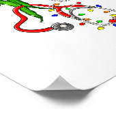 Funny Nurse Christmas Stethoscope Nurses Xmas Ligh Poster (Ecke)