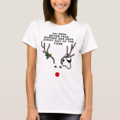 Funny Nurse Christmas Stethoscope Reindeer T-Shirt (Vorderseite)