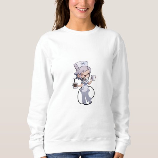 Funny Nurse Coffee Sweatshirt (Vorderseite)