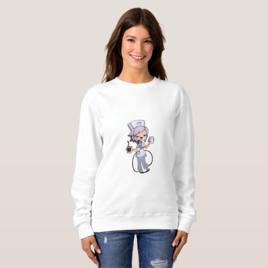Funny Nurse Coffee Sweatshirt (Vorne ganz)