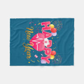 Funny Nurse Crew Heartbeat New Years Eve Party 202 Fleecedecke (Vorderseite (Horizontal))