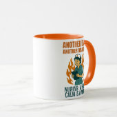 Funny Nurse Desaster Shirt - Flaming Chart Nurse Tasse (VorderseiteRechts)