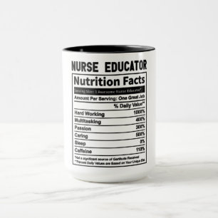 Funny Nurse Educator Nutrition Fakten Tasse