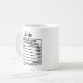 Funny Nurse Ernährungswert Geschenk Kaffee Tasse (Vorderseite Links)