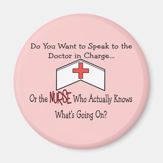 Funny Nurse Geschenke Magnet (Vorne)