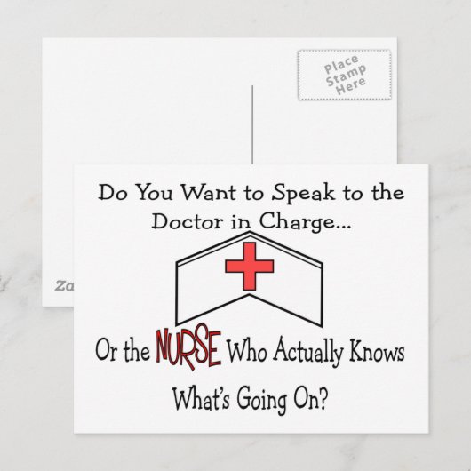Funny Nurse Geschenke Postkarte (Vorne/Hinten)