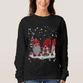 Funny Nurse Gnomes Weihnachtslicht Krankenpflege L Sweatshirt (Vorderseite)