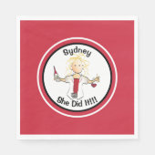 Funny Nurse Graduation Party für ihr rotes Papier Serviette (Vorderseite)