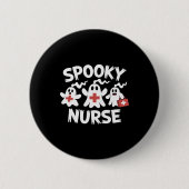 Funny Nurse Halloween Button (Vorderseite)